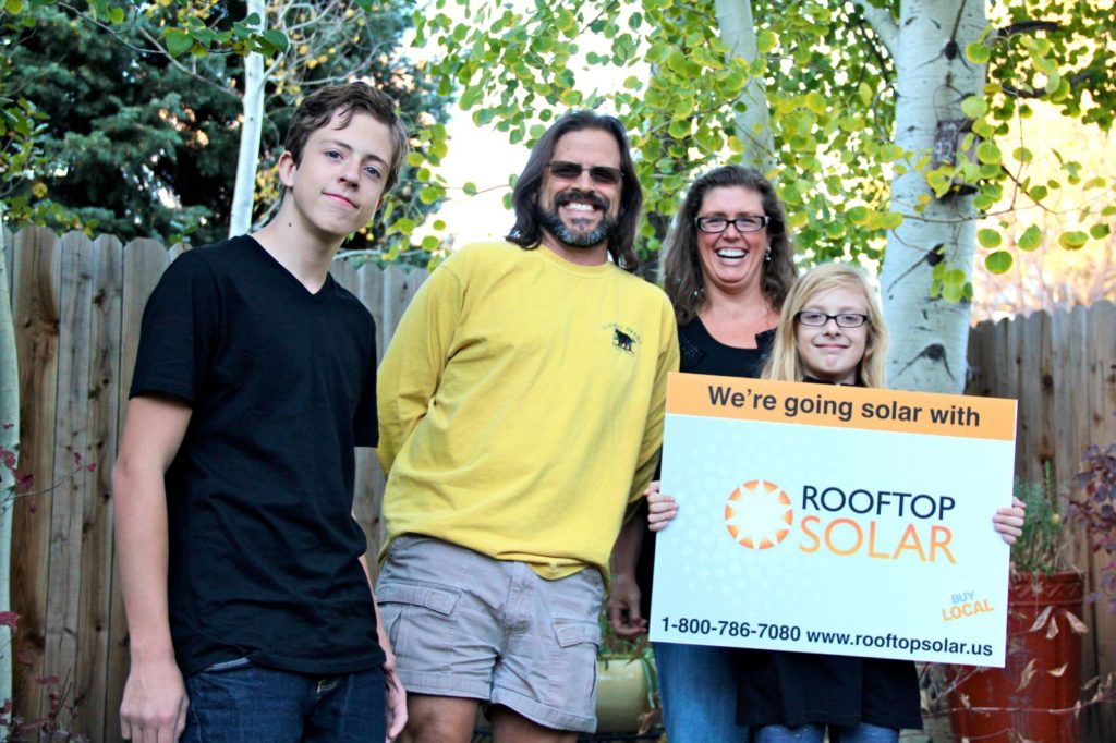 Happy rooftop solar customers