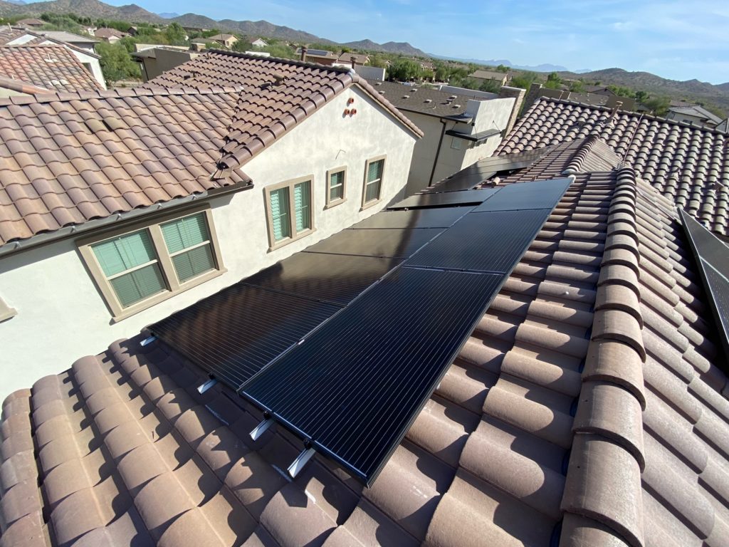 11.1 kW Rooftop Solar installation in Phoenix, Arizona with Silfab 360 watt modules.