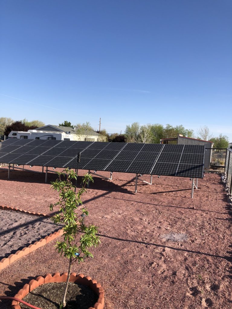 Solar system in Chino Valley, Arizona, consisting of REC 290-watt solar panels.