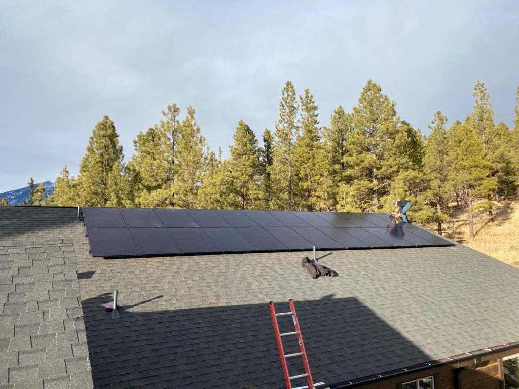 7.92 kW Rooftop Solar system in Flagstaff, AZ, consisting of Hanwha QCell panels and Enphase IQ7+ microinverters.