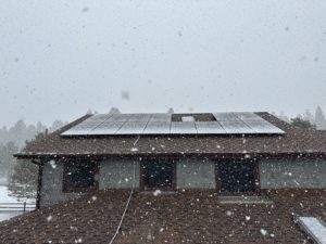 10.27 kW system in Flagstaff during snow storm