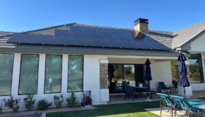 Arizona home with rooftop solar panels installed