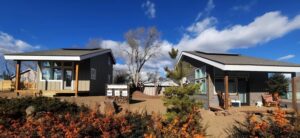 Habitat for Humanity tiny homes with rooftop solar panels in Flagstaff Arizona pilot project